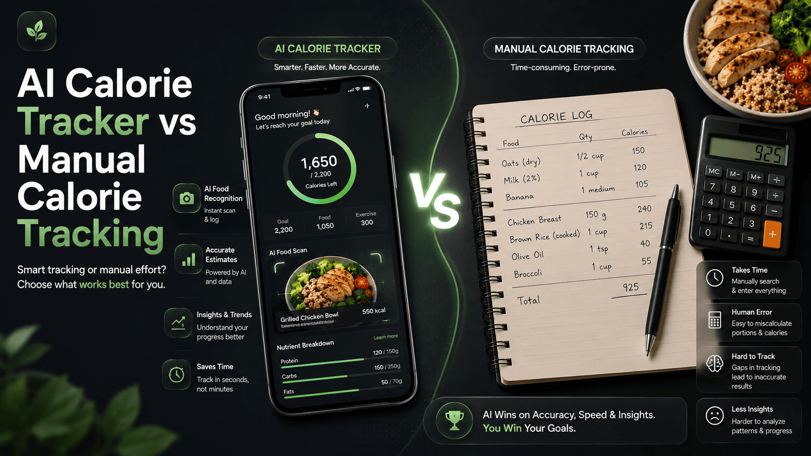 AI Calorie Tracker vs Manual Calorie Tracking